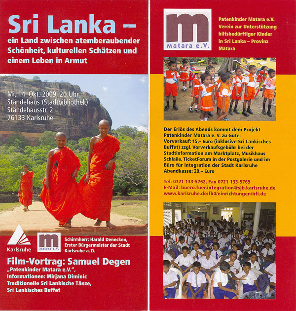 Einlandung zum Sri Lanka Abend